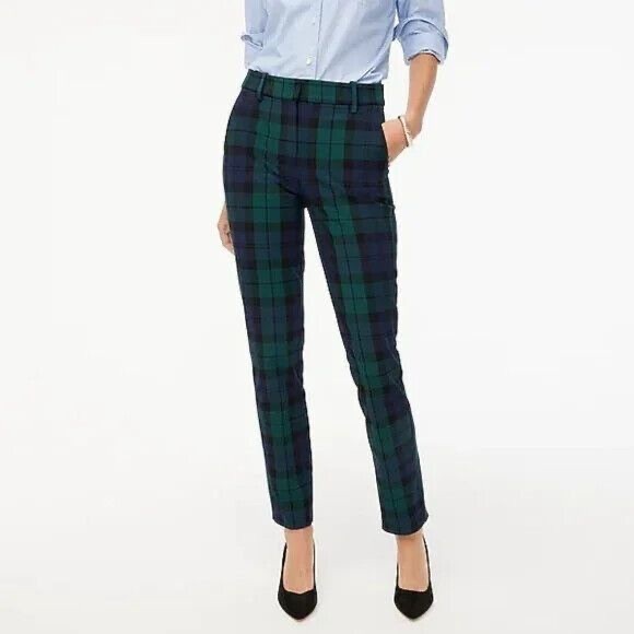 J. Crew Pants - J.Crew Ruby Plaid Dress Pants Size 6 Black Watch Tartan